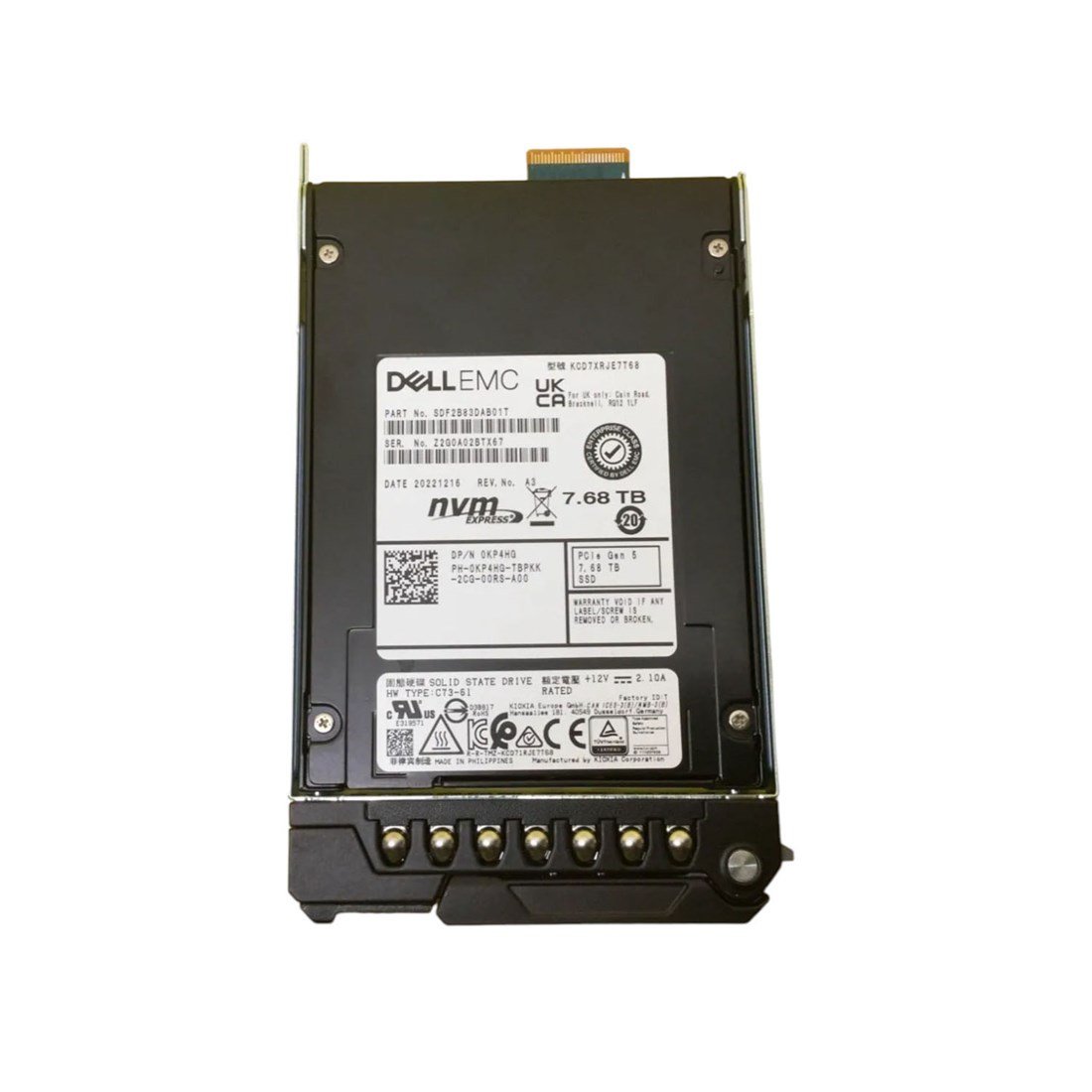 377607.jpg Refurbished | Dell KP4HG 7.68TB BICS Flash TLC PCIe 5.0 NVMe E3.S Read Intensive SSD - Image 1