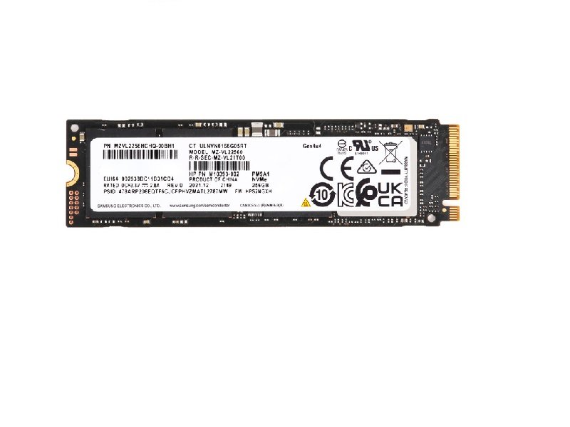377781.jpg Refurbished | Samsung PM9A1 MZVL2256HCHQ-00BH1 SSD 256 GB PCIe 4.0 x4 (NVMe) HPE OEM Refurbished - Image 1