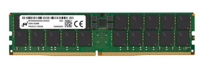 Micron MTC40F204WS1RC56BR 96GB 5600MT/s PC5-44800R DIMM 288-pin DDR5 Module - Image 1