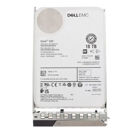 Refurbished | Dell EMC 0J4R9 18TB 7.2K RPM SAS 12Gbps 512e 3.5inch Hot-Plug Hard Drive with Kit