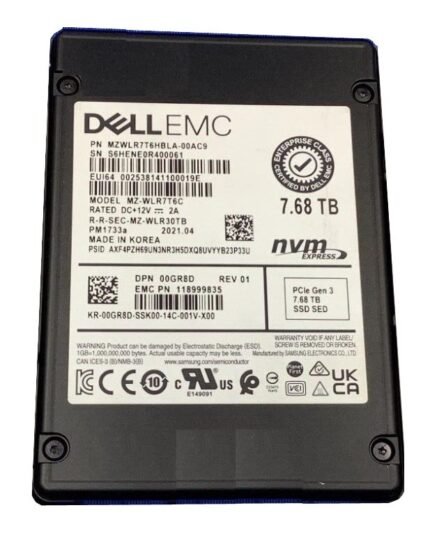 Refurbished | Samsung PM1733A MZWLR7T6HBLA-00AC9 SSD 7.68 TB PCIe 4.0 x4 (NVMe) DELL OEM Refurbished