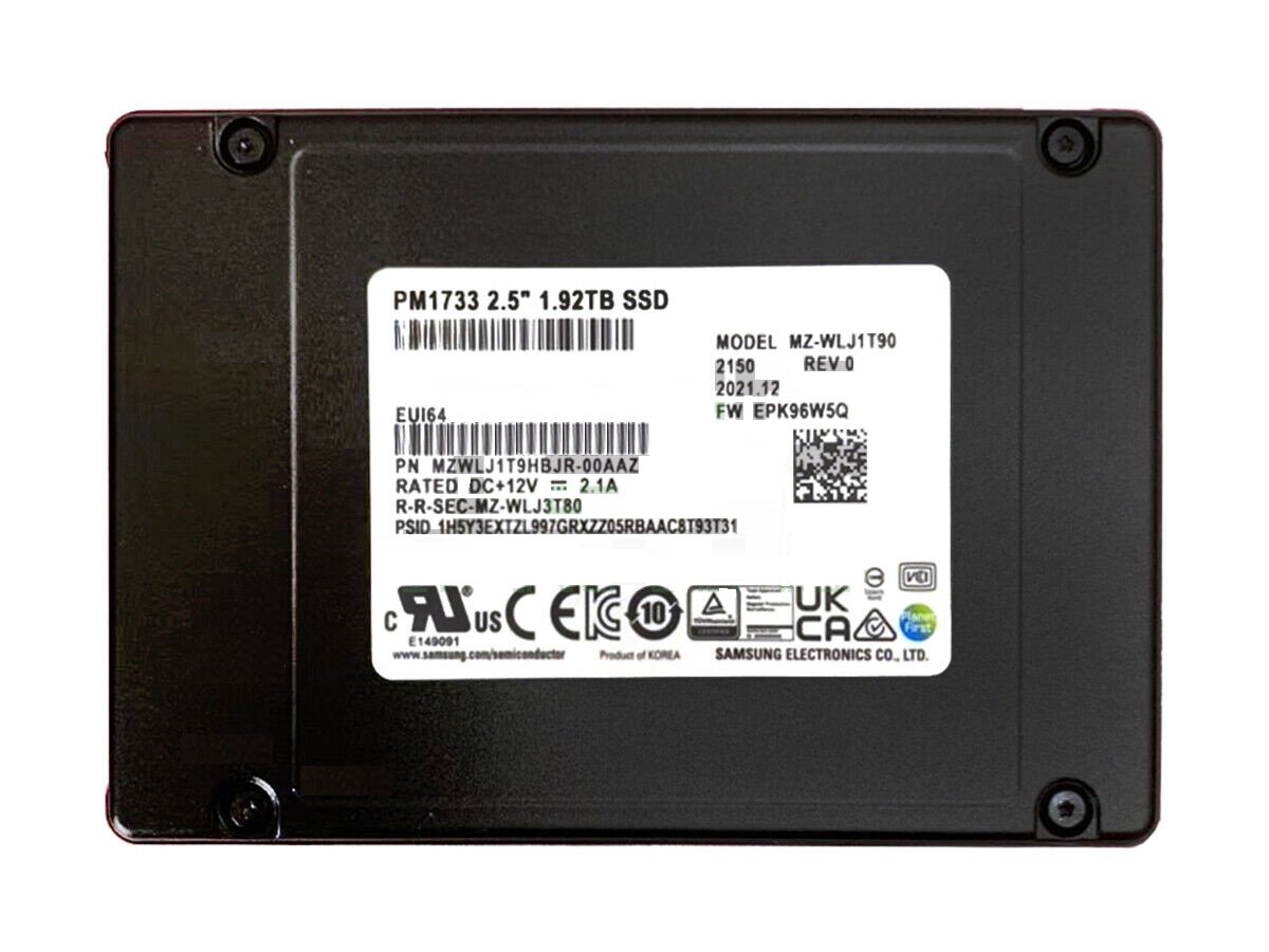 393113.jpg NEW | Samsung PM1733 MZWLJ1T9HBJR-00AAZ SSD 1.92 TB Pci Express 4.0 x4 (NVMe) Brand New - Image 1