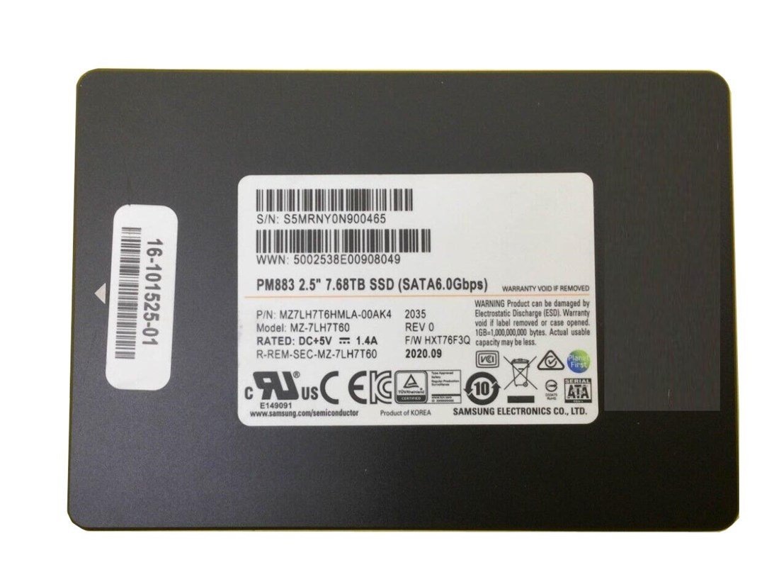 393114.jpg Refurbished | Samsung PM883 MZ7LH7T6HMLA-00AK4 SSD 7.68 TB SATA 12Gb/s Refurbished - Image 1